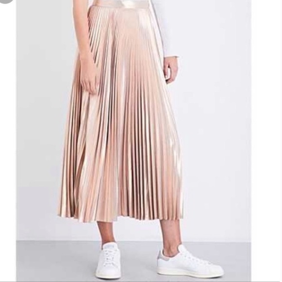 A.L.C. Bobby rose gold pleated midi skirt - Picture 4 of 11